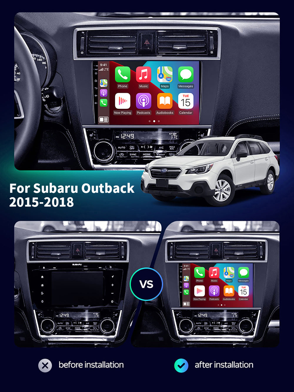 Subaru Outback 2015-2018 CarPlay Wireless