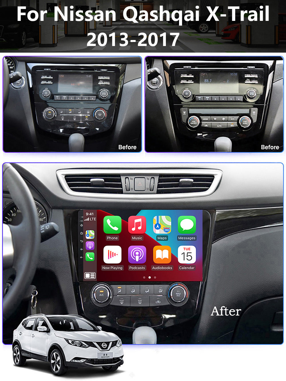 Nissan Xtrail 2013-2018 CarPlay Stereo